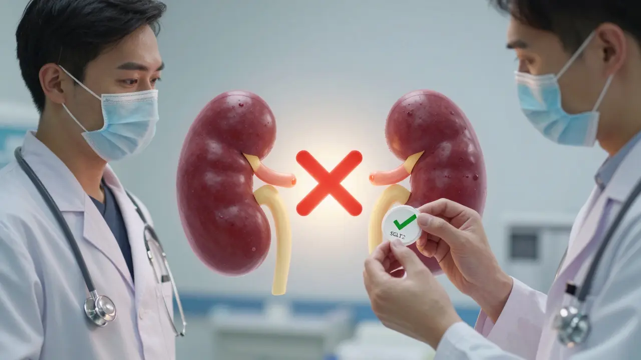 Medical professional adjusting diabetes medications for kidney health